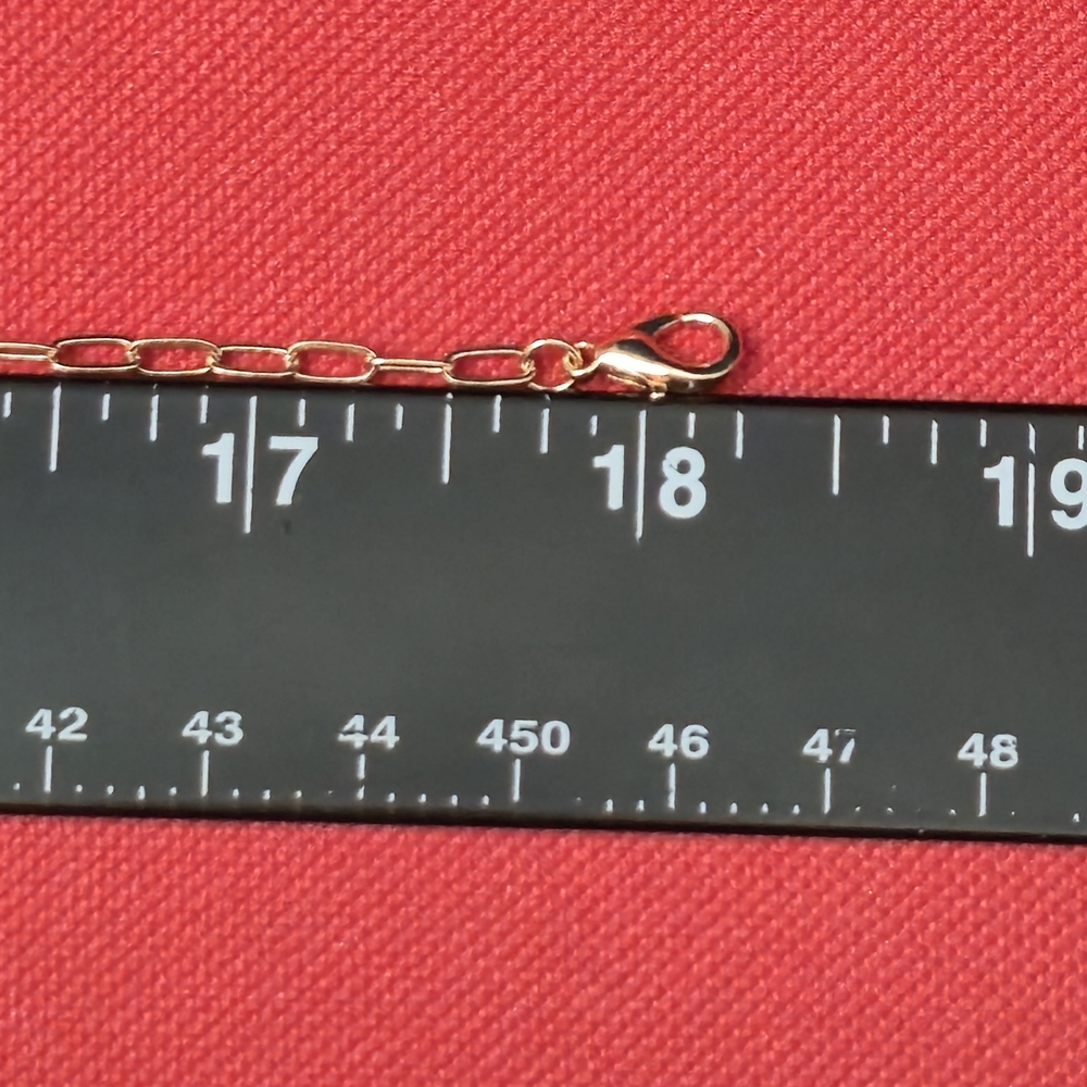 Gold Teardrop Crystal Pendant Necklace 18” Minimalist Layering Jewelry NWOT - Picture 5 of 6